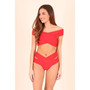 Hazel and Olive Red two piece XL suit!